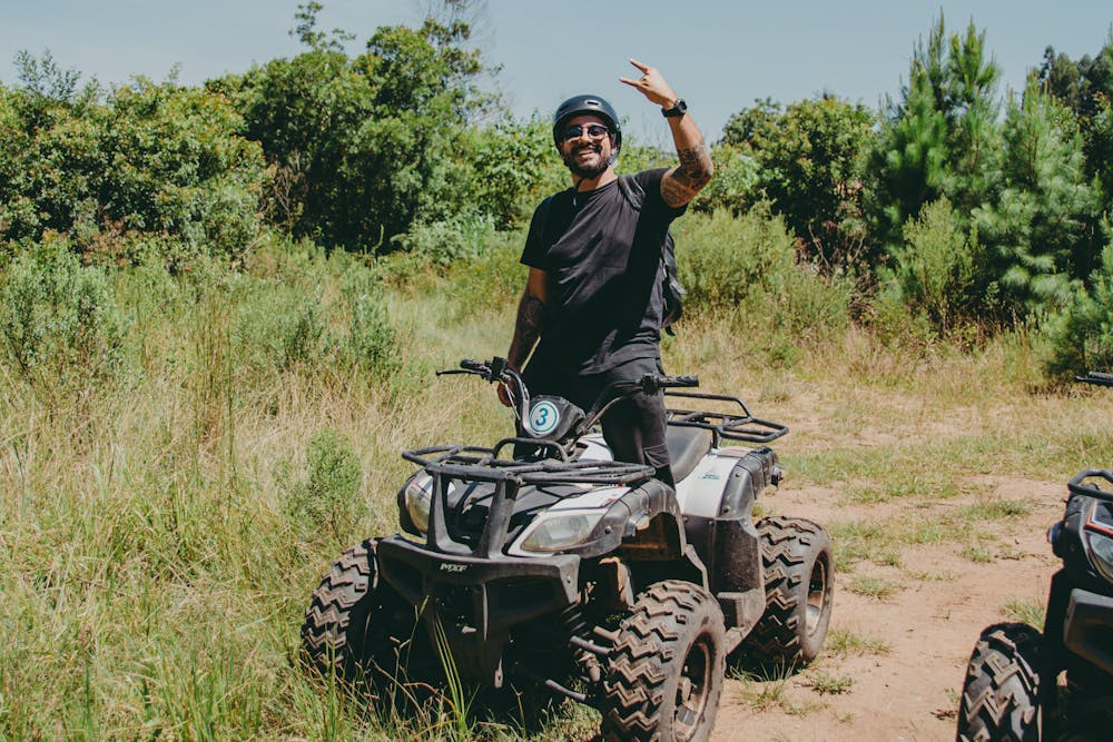An ATV on a dirt trail in the Cozumel jungle