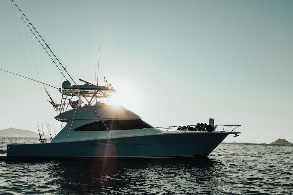 Sport fishing boat on open water